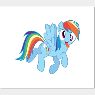 Goofy faced Rainbow Dash Posters and Art